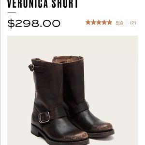 Frye Veronica short boots Black rugged leather